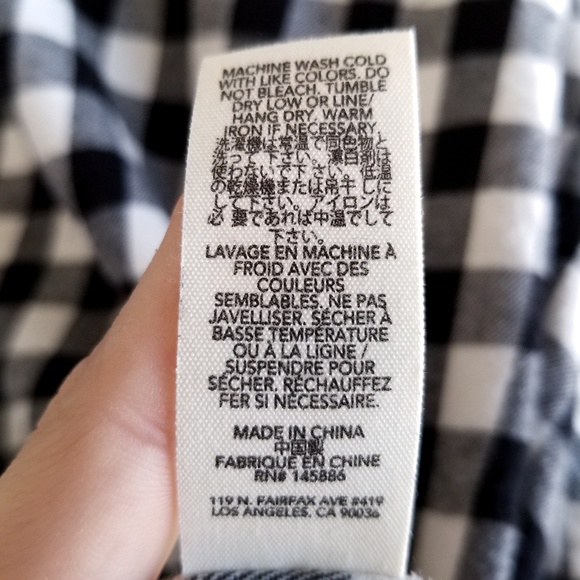 The Great Gingham Flare Sleeve End Blouse Cotton - Picture 5 of 7